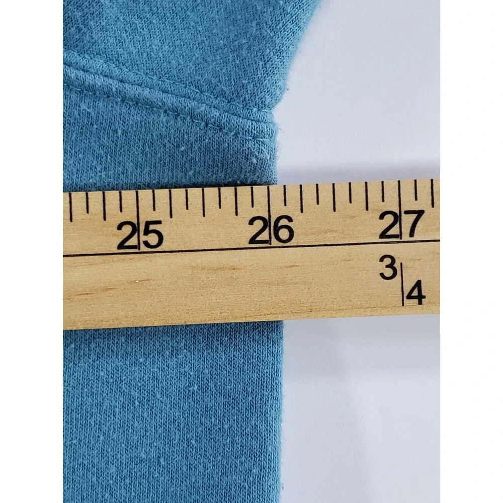 The‎ North Face Mens Large Blue Pullover Hoodie Logo Sleeve Never Stop Exploring
